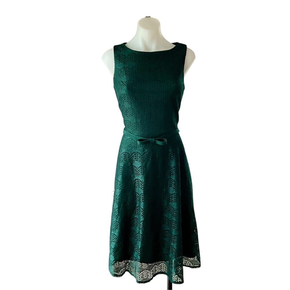 Danny & Nicole Green Lace Midi Dress: Y2K, 2000s